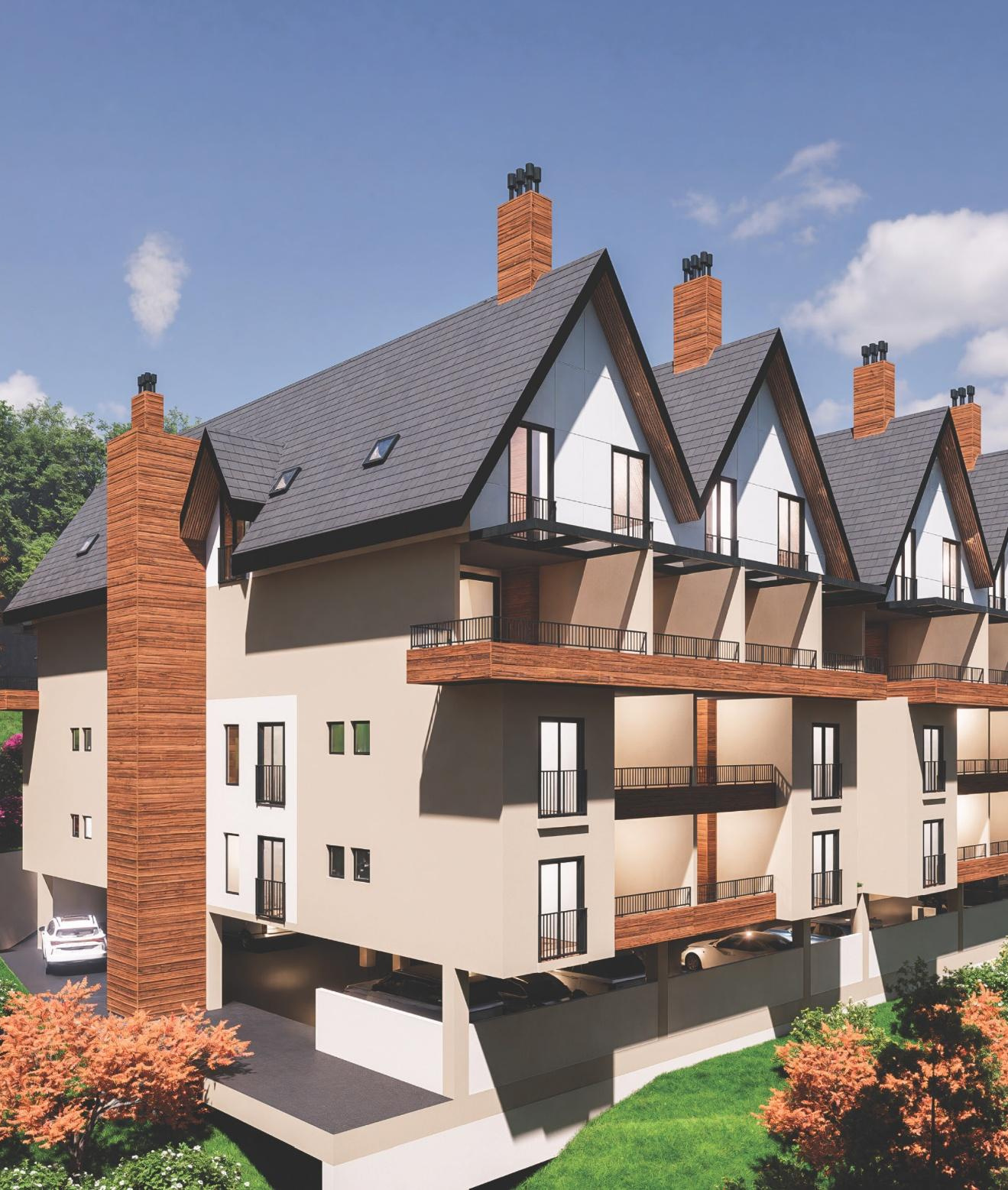 Render aéreo do Montclair Residence